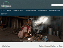 Tablet Screenshot of carbonfinanceforcookstoves.org